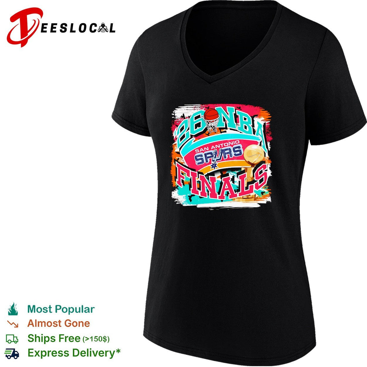 San Antonio Spurs 96 NBA Finals vintage graphic shirt Unisex