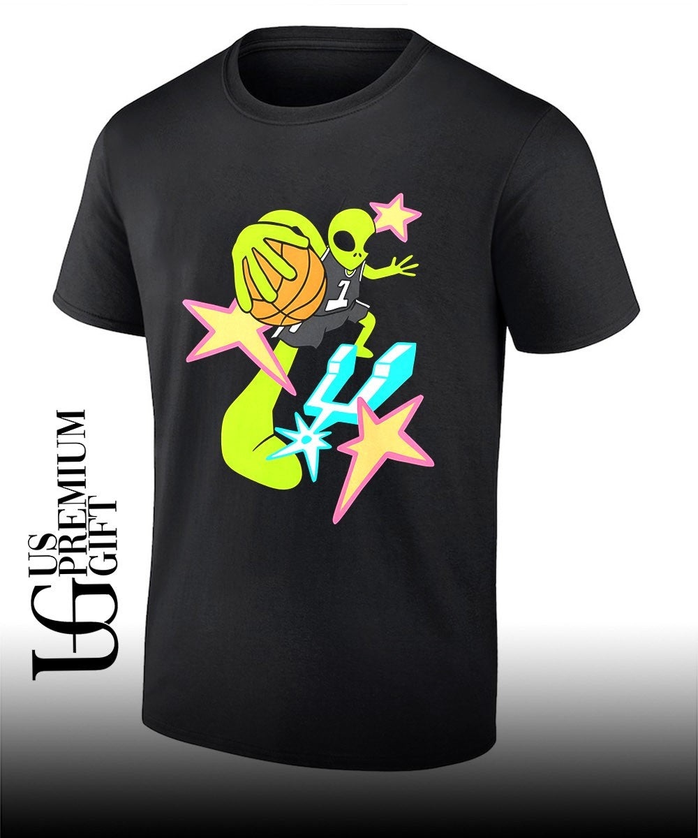 San Antonio Spurs Alien Basketball 1 NBA Team Sport Illustration shirt Unisex