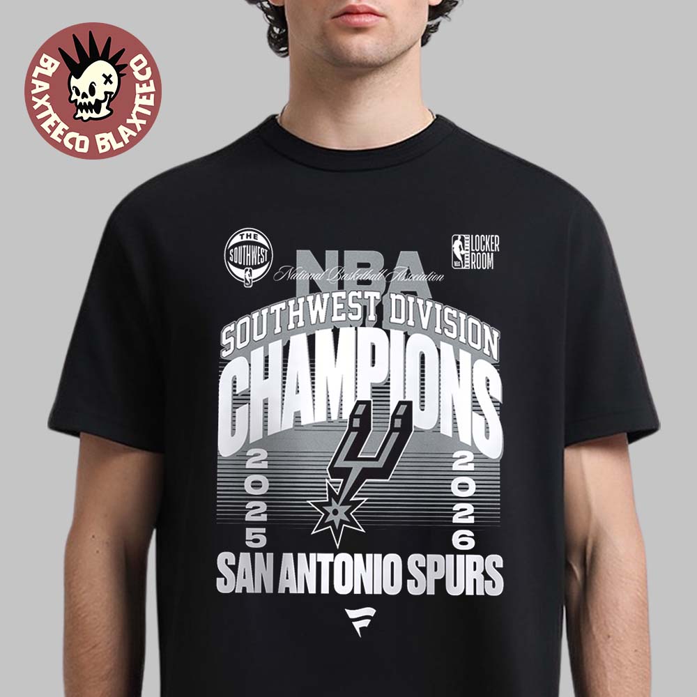 San Antonio Spurs Black 2026 NBA Southwest Division Champions Locker Room Unisex