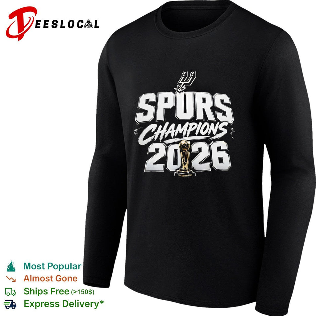 San Antonio Spurs Champions 2026 Larry O’Brien Trophy National Basketball shirt Unisex