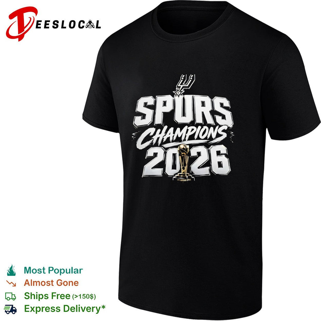 San Antonio Spurs Champions 2026 Larry O’Brien Trophy National Basketball shirt Unisex