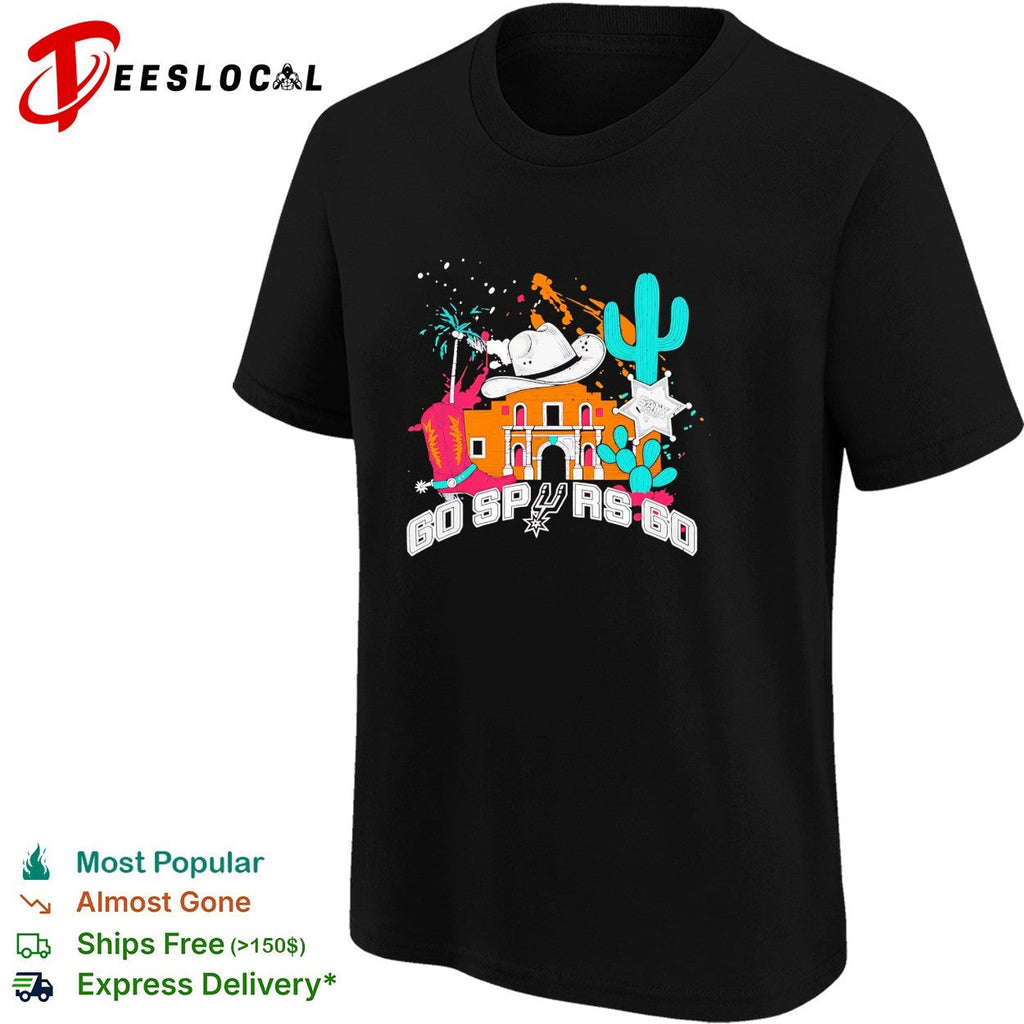 San Antonio Spurs Go Spurs Go cowboy boots and hat cactus shirt Unisex