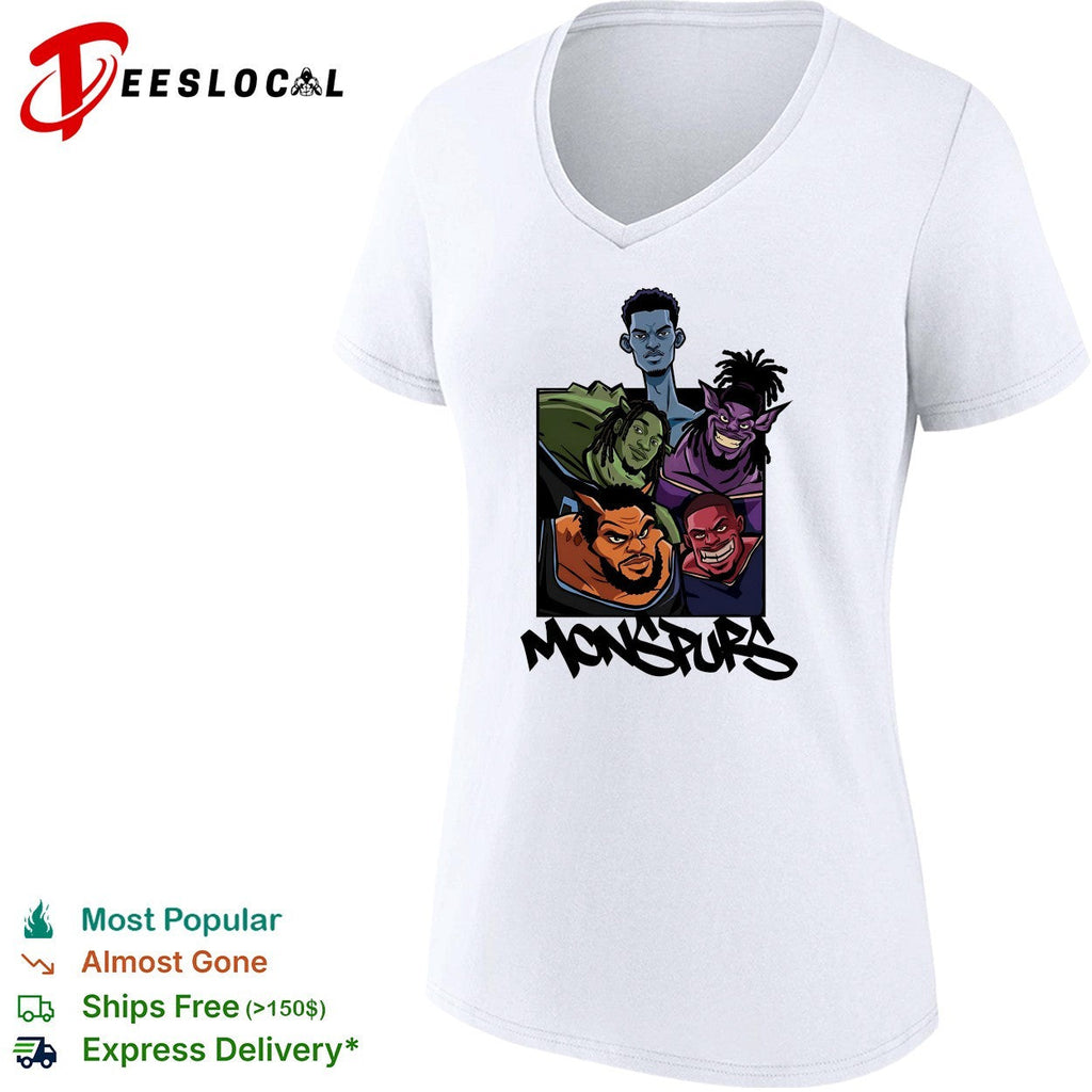 San Antonio Spurs Monspurs players as monster creatures cartoon art shirt Unisex