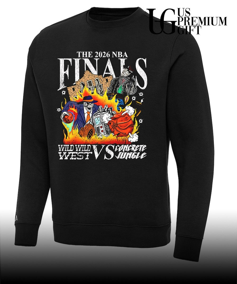 San Antonio Spurs NBA 2026 Finals Wild Wild West vs Concrete Jungle shirt Unisex