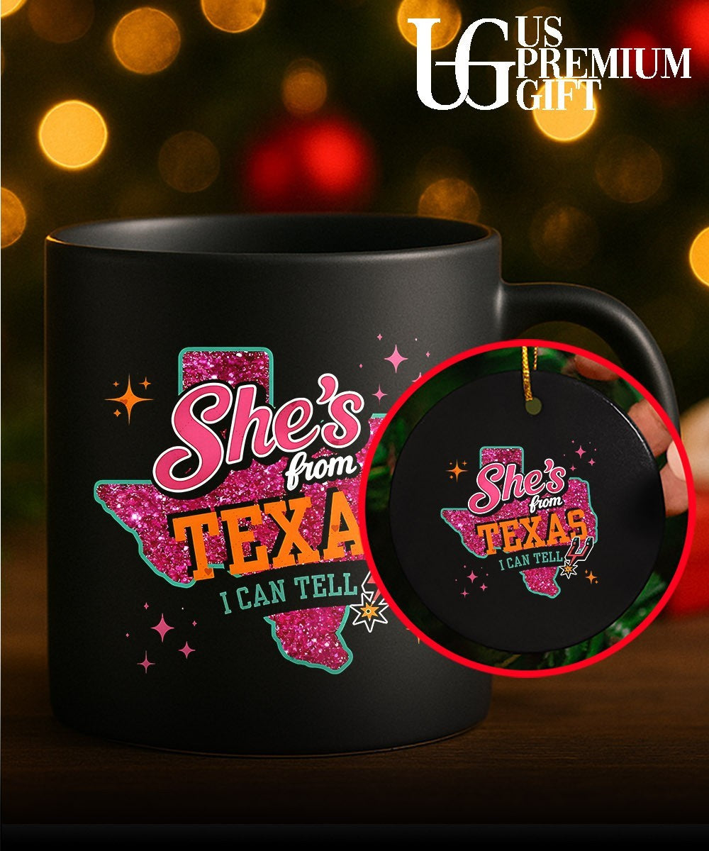 San Antonio Spurs NBA she’s from Texas I can tell State Map shirt Unisex