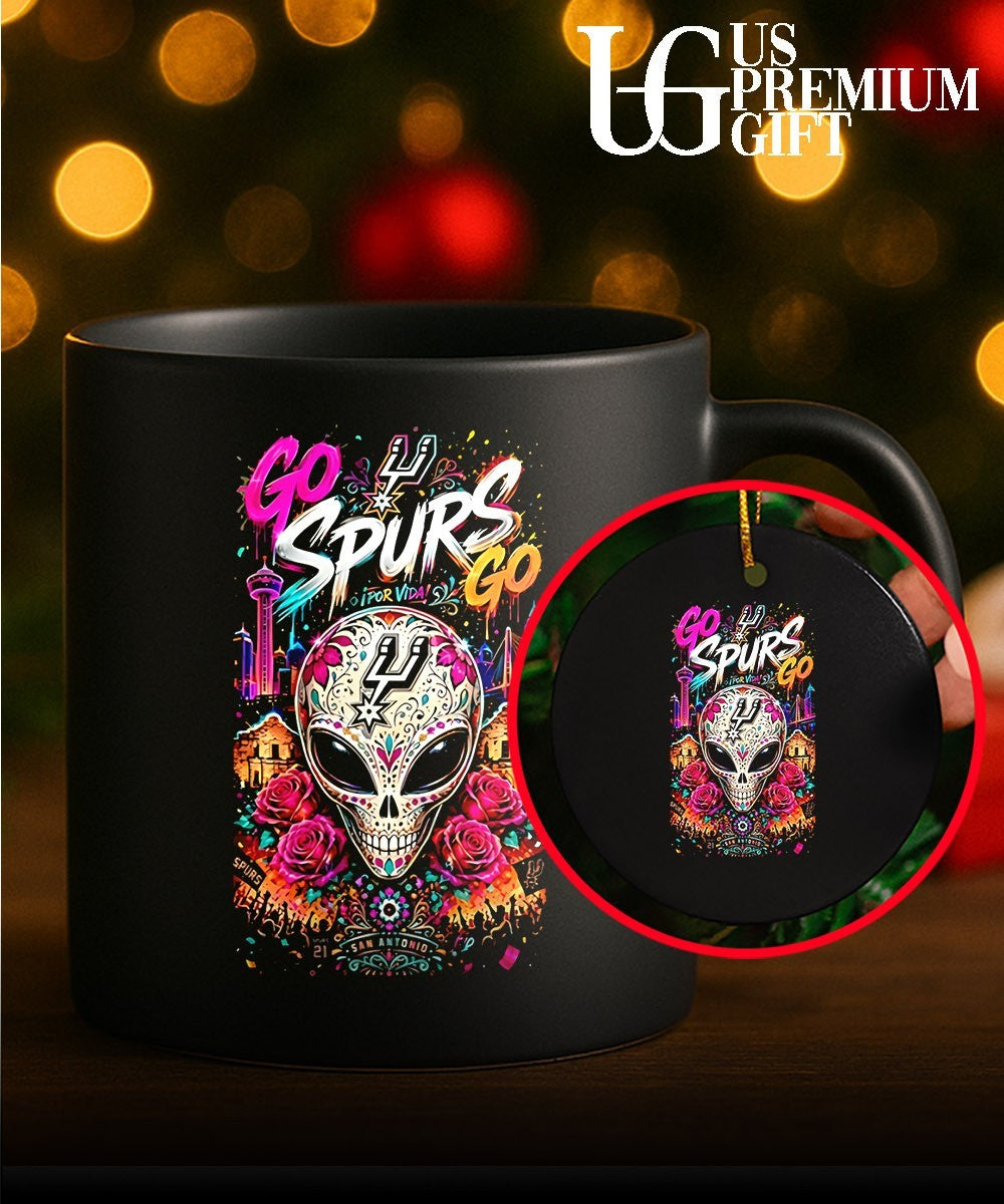 San Antonio Spurs Sugar Skull Por Vida Go Spurs Go shirt Unisex