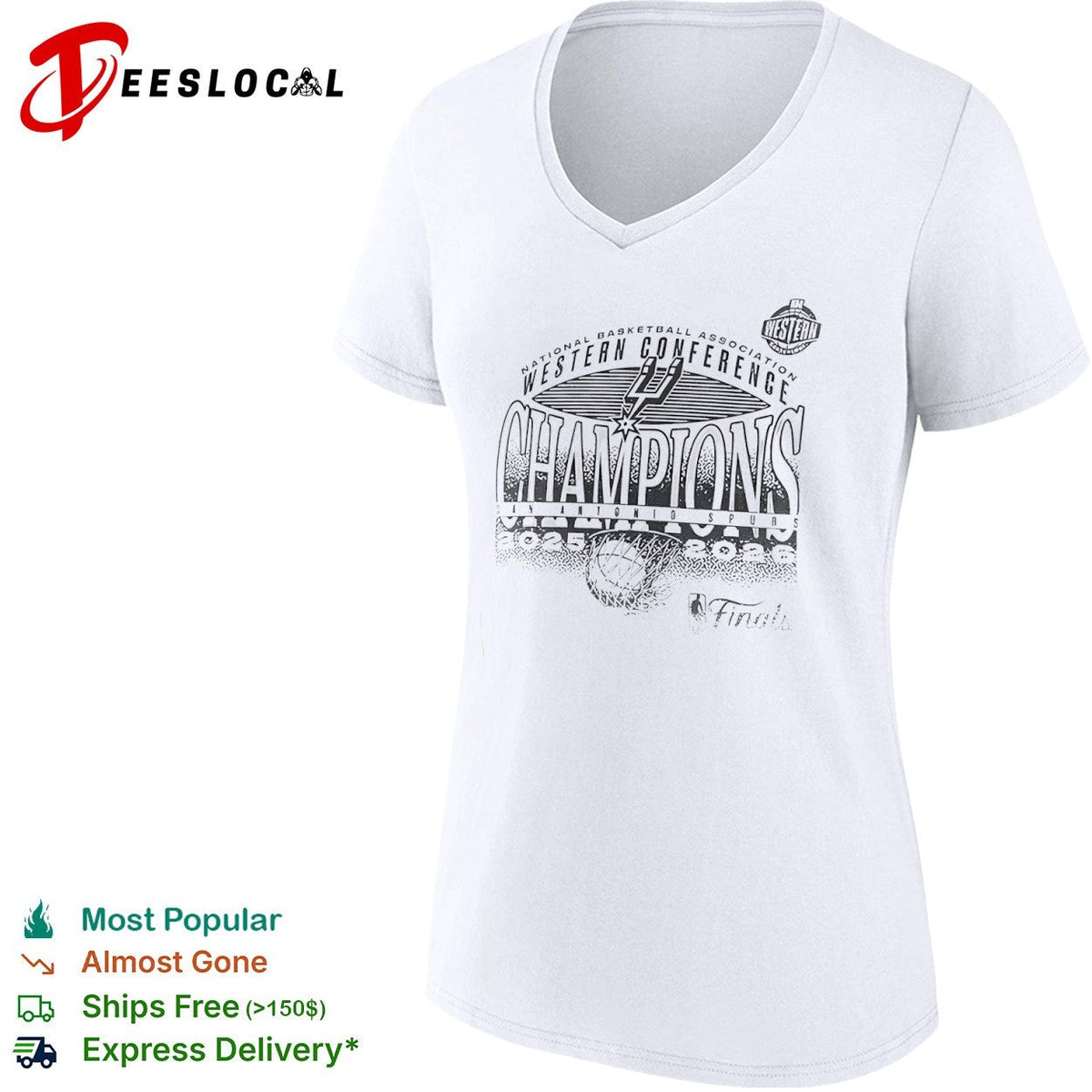 San Antonio Spurs Western Conference Champions 2025 2026 NBA Finals basketball shirt Unisex
