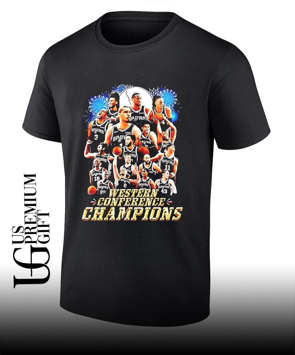 San Antonio Spurs Western Conference Champions NBA basketball Team graphic shirt Unisex