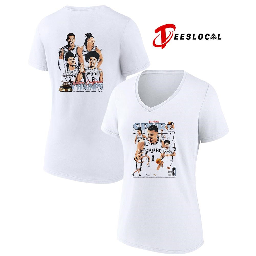 San Antonio Spurs Western Conference champs graphic signatures shirt Unisex