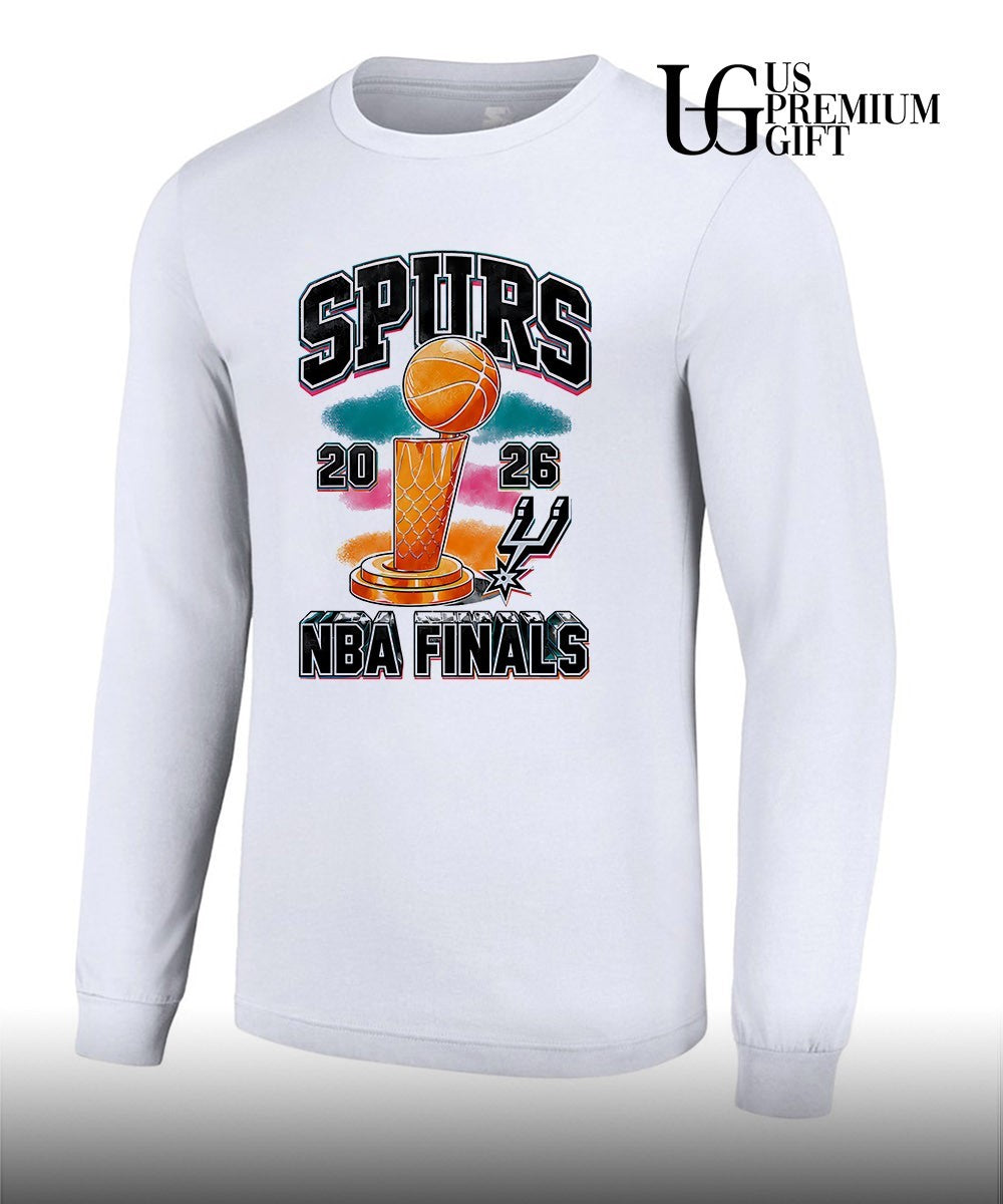 San Antonio Spurs basketball 2026 NBA Finals trophy spray paint shirt Unisex