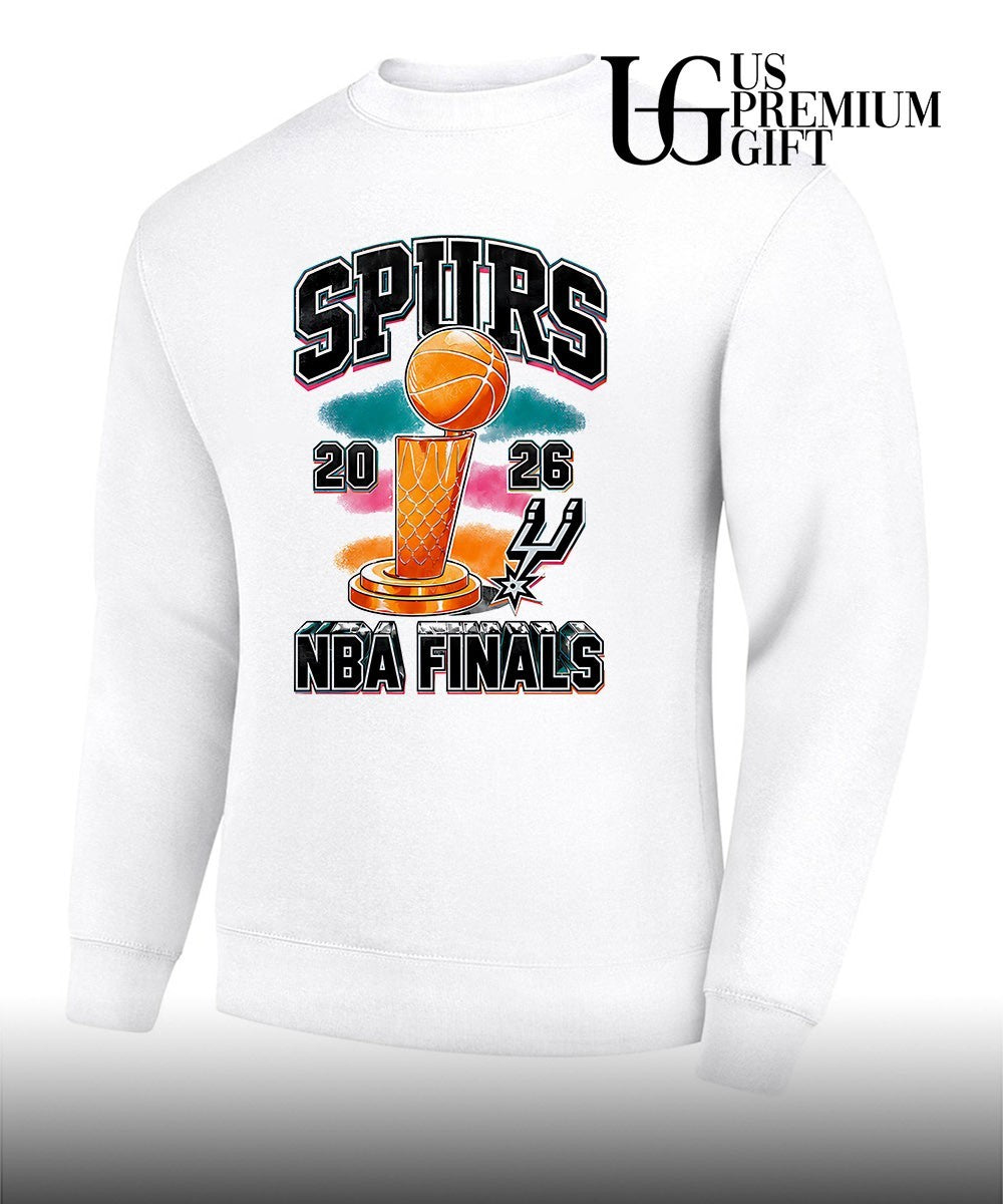 San Antonio Spurs basketball 2026 NBA Finals trophy spray paint shirt Unisex