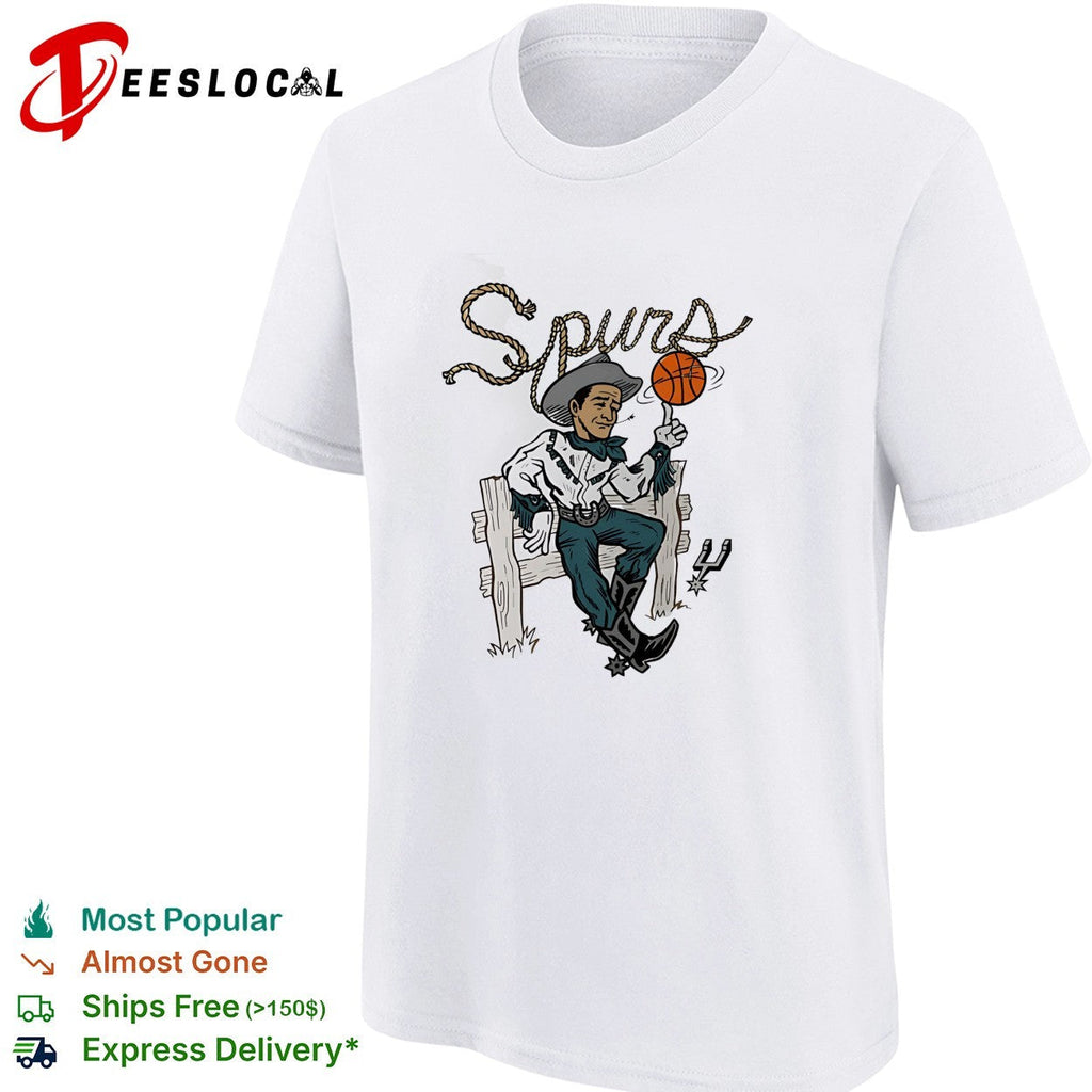 San Antonio Spurs basketball Cowboy spinning ball shirt Unisex