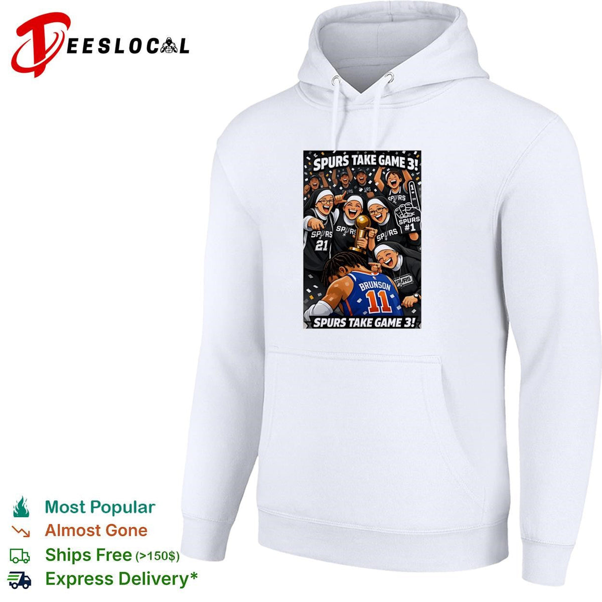 San Antonio Spurs take game 3 Brunson Knicks celebration cartoon shirt Unisex