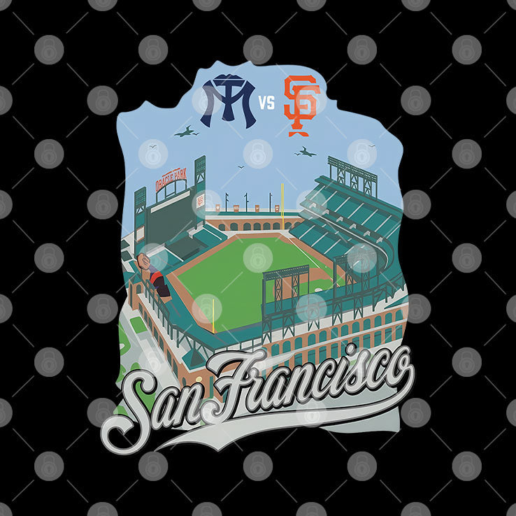 San Francisco Baseball Stadium Vintage T Shirt Unisex