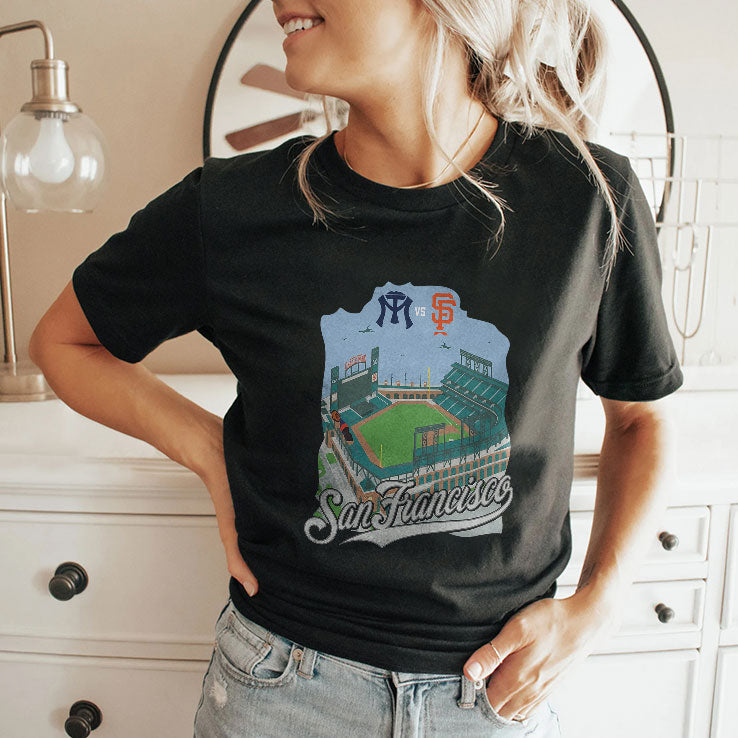 San Francisco Baseball Stadium Vintage T Shirt Unisex
