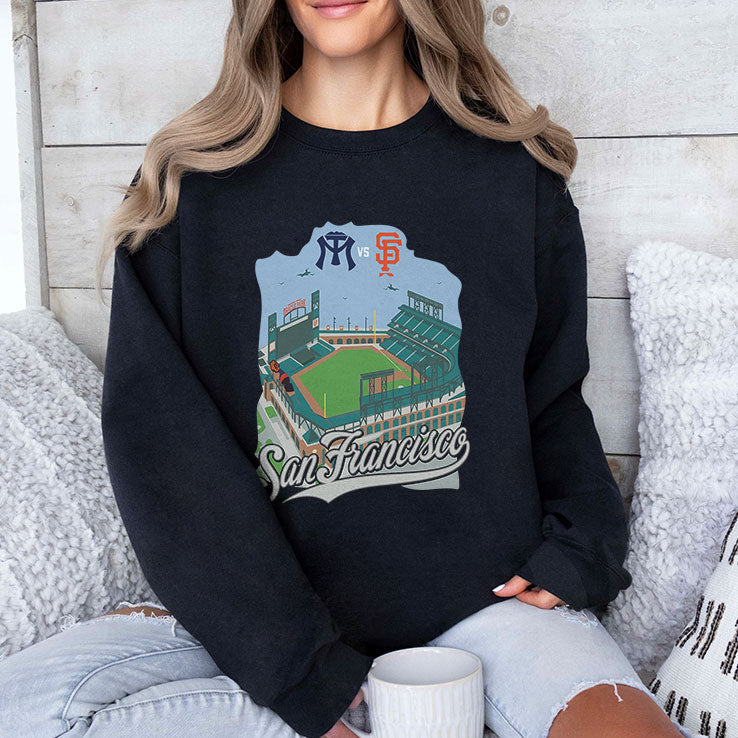 San Francisco Baseball Stadium Vintage T Shirt Unisex
