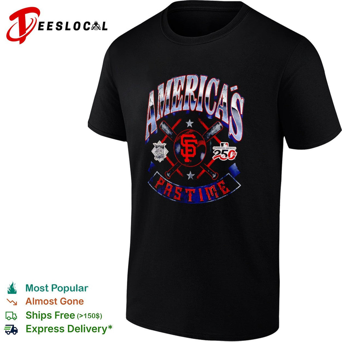 San Francisco Giants America’s Pastime Celebrating America’s 250th Anniversary shirt Unisex