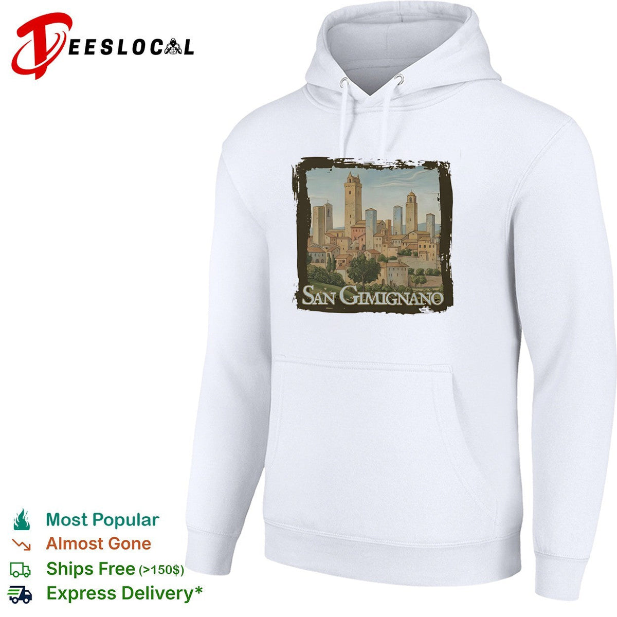 San Gimignano Tuscan Townscape Landmark Italian Architecture Travel Souvenir Shirt Unisex