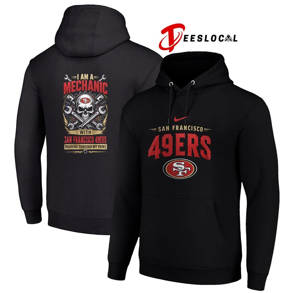 SanFrancisco49ersIamamechanicrunningthroughmyveinsskeletonshirt Unisex