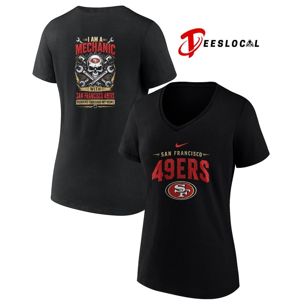 SanFrancisco49ersIamamechanicrunningthroughmyveinsskeletonshirt Unisex