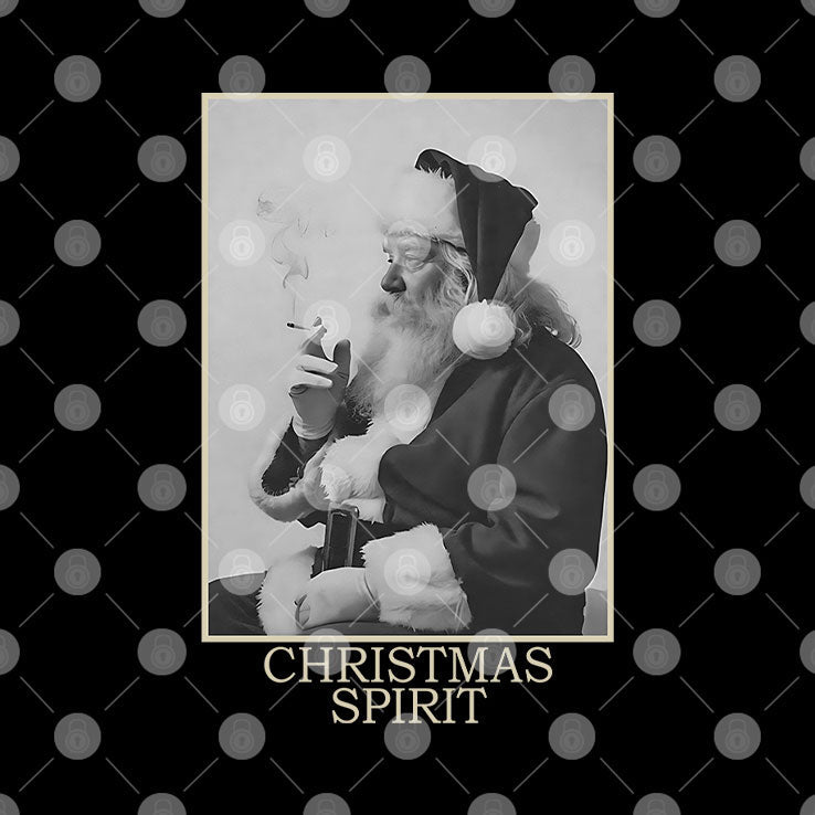 Santa Smoking Christmas Spirit T Shirt Unisex