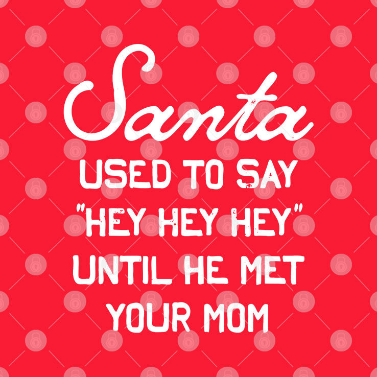 Santa Used To Say Hey Hey Hey Until He Met Your Mom T Shirt Unisex