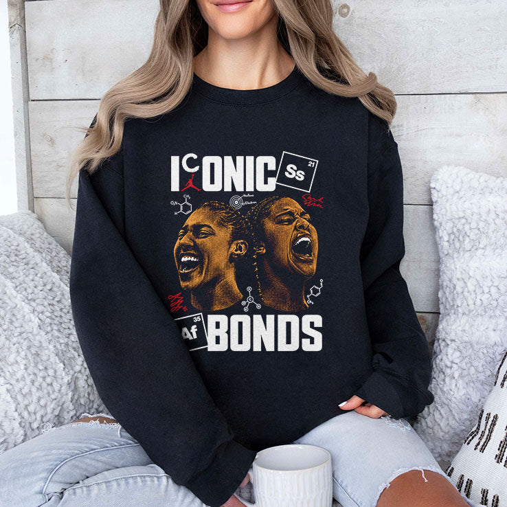 Sarah Strong And Azzi Fudd UConn Huskies Basketball Iconic Bonds T Shirt Unisex