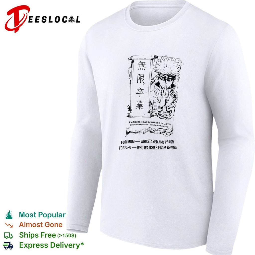 Satoru Gojo Jujutsu Kaisen Infinite Graduation Domain Expansion Mugensotsugyo shirt Unisex