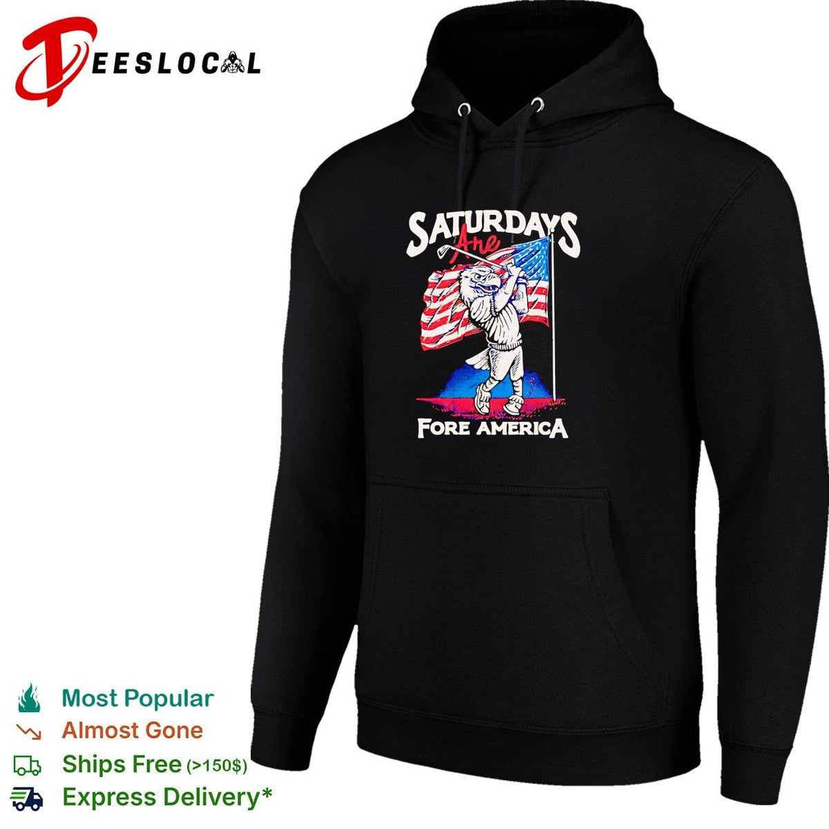 Saturdays are Fore America Eagle Golf Sport Patriotic United States Flag shirt Unisex