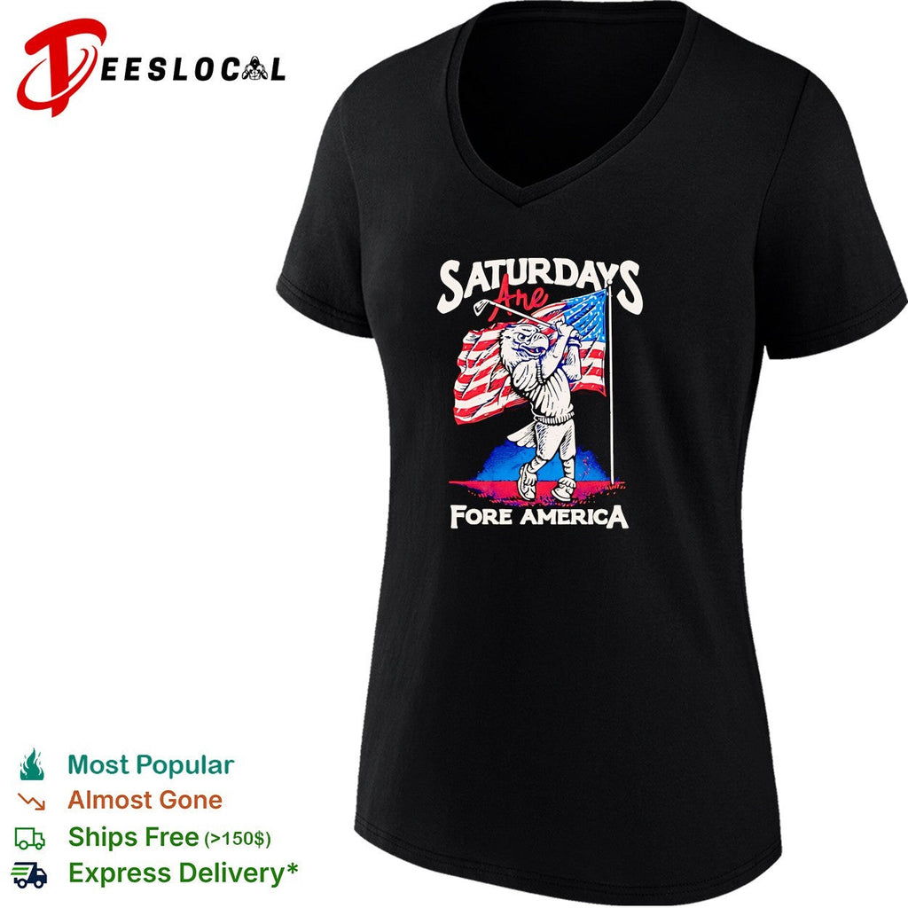 Saturdays are Fore America Eagle Golf Sport Patriotic United States Flag shirt Unisex