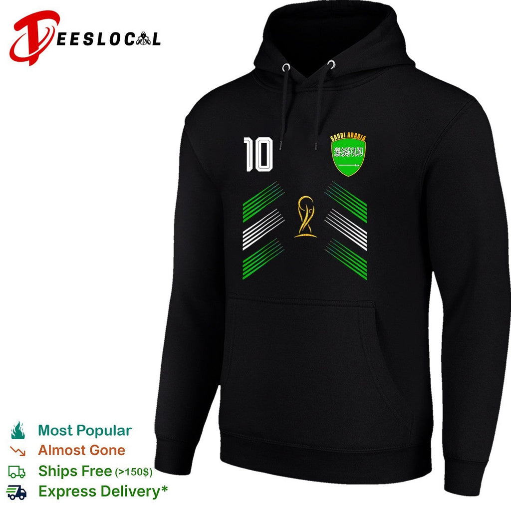 Saudi Arabia football team number 10 national crest World Cup trophy 2026 shirt Unisex