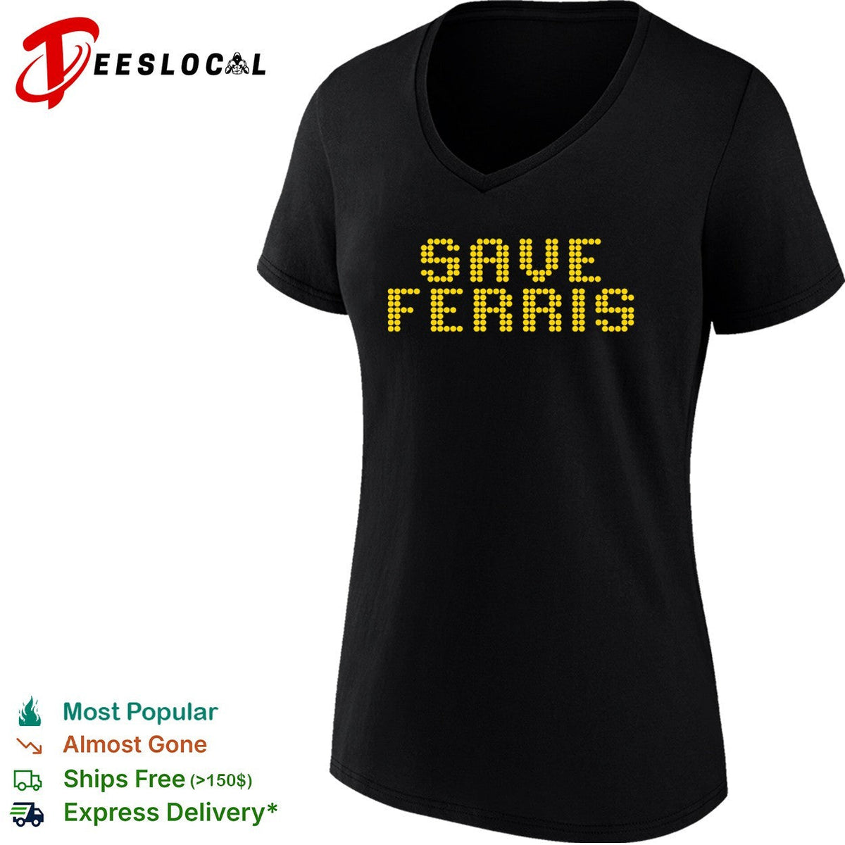 Save Ferris Buellers Day Off Pop Culture Reference Retro Dot Matrix shirt Unisex