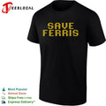 Save Ferris Ferris Buellers Day Off movie quote digital dot matrix design shirt Unisex