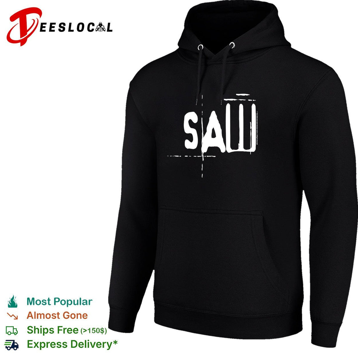 Saw stylized horror logo bold text shirt Unisex