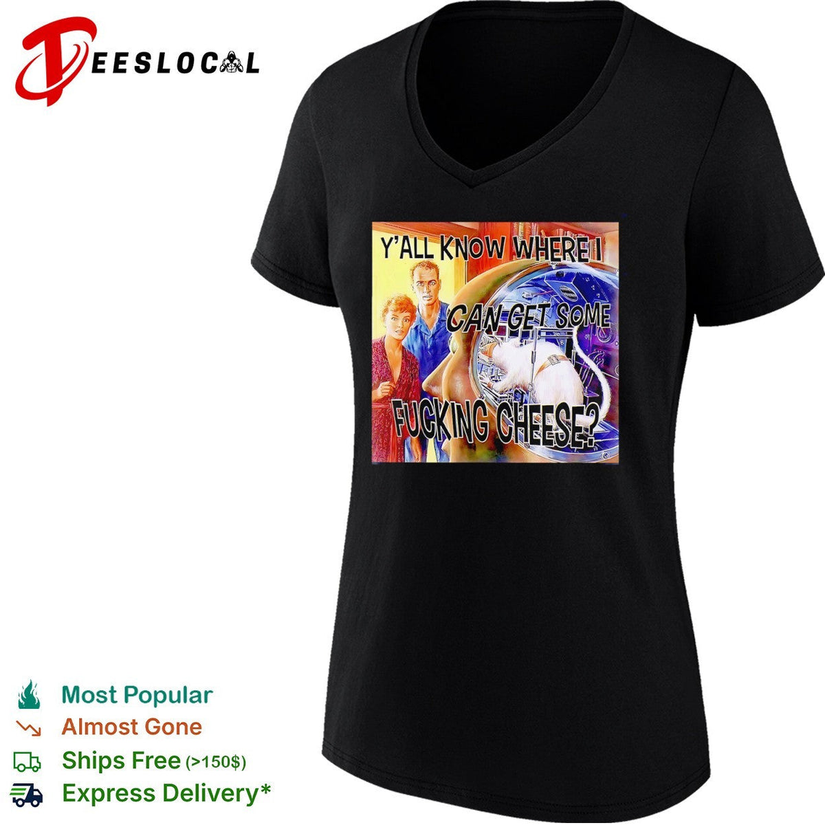 Sci-fi rats y’all know where I can get some fucking cheese vintage print shirt Unisex