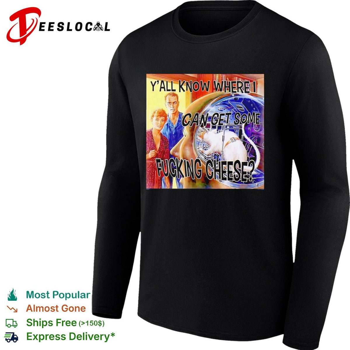 Sci-fi rats y’all know where I can get some fucking cheese vintage print shirt Unisex