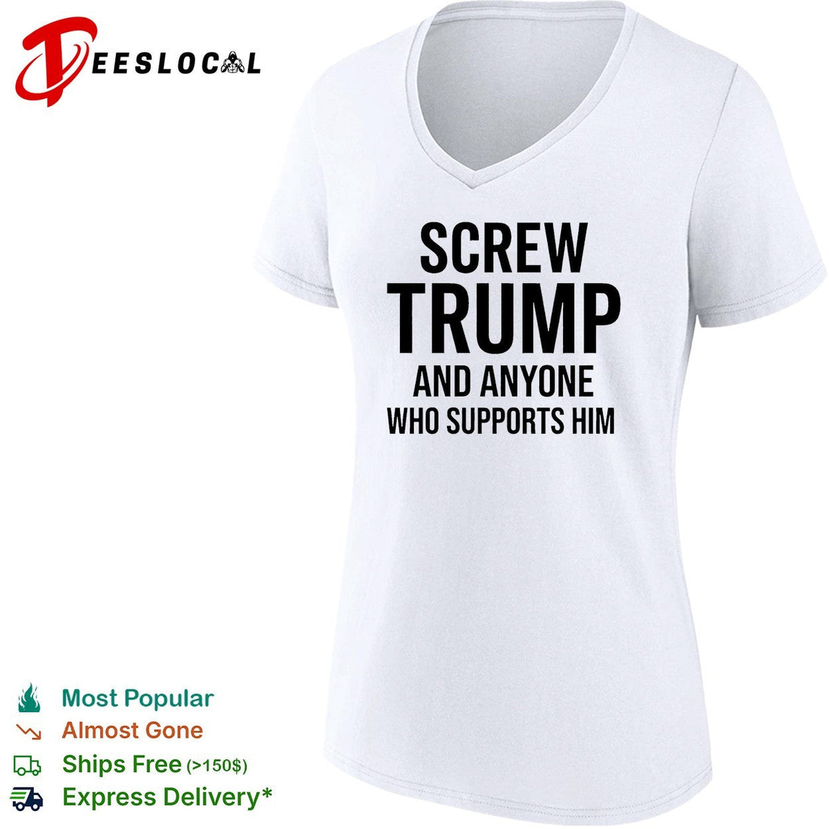 Screw Trump and anyone who supports him funny shirt Unisex