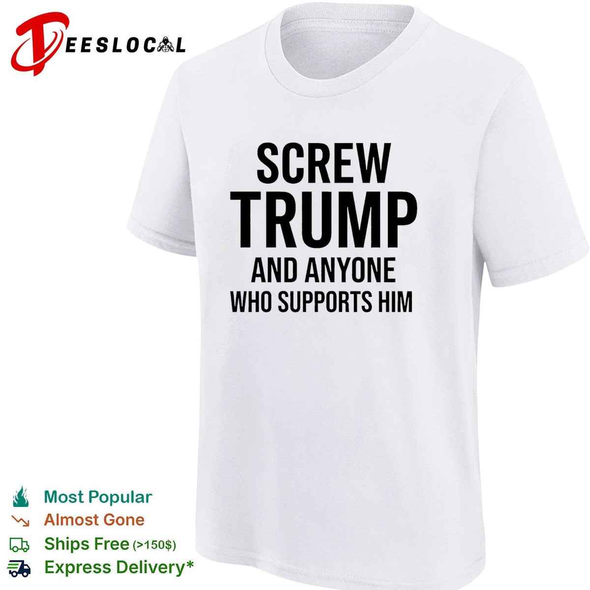 Screw Trump and anyone who supports him funny shirt Unisex