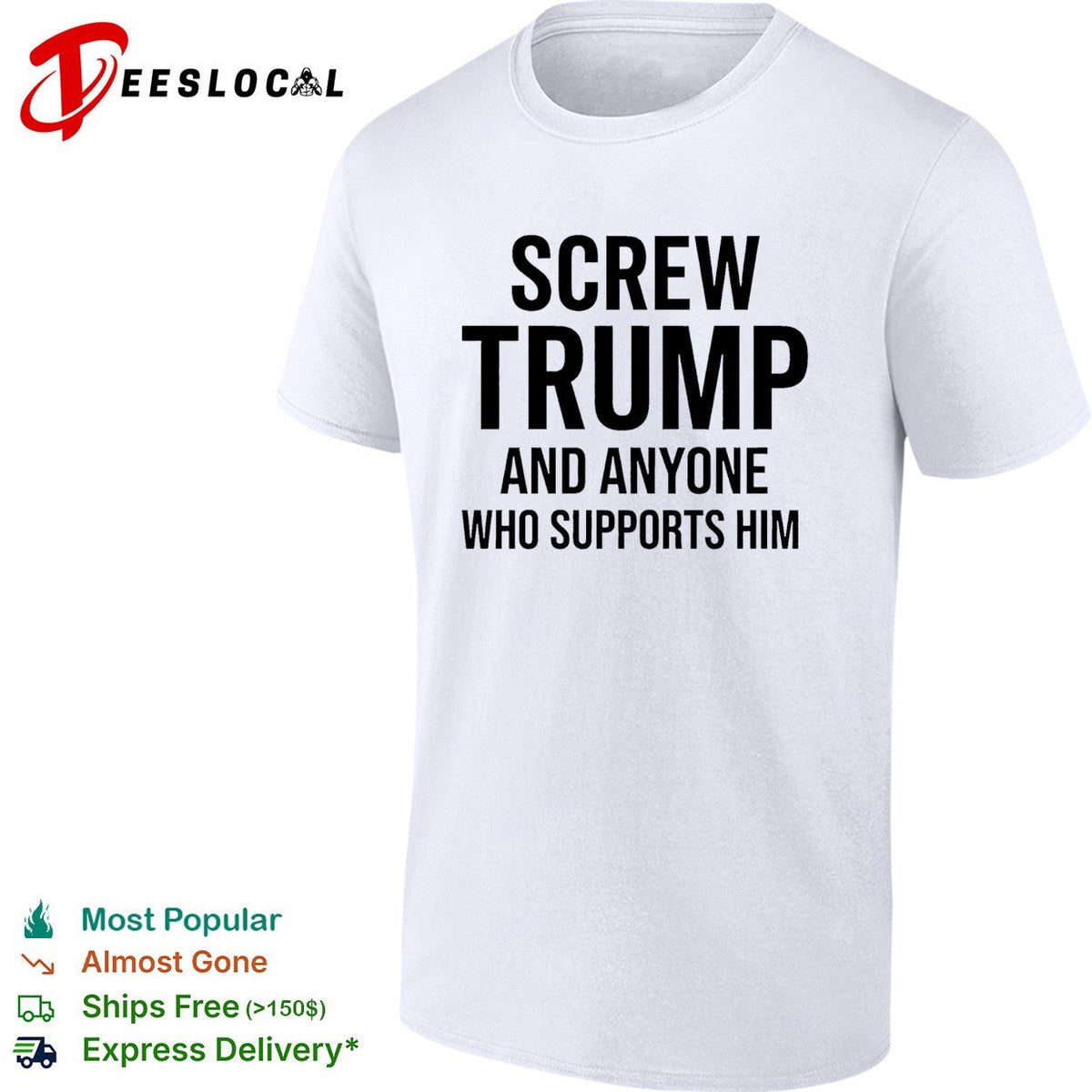 Screw Trump and anyone who supports him funny shirt Unisex