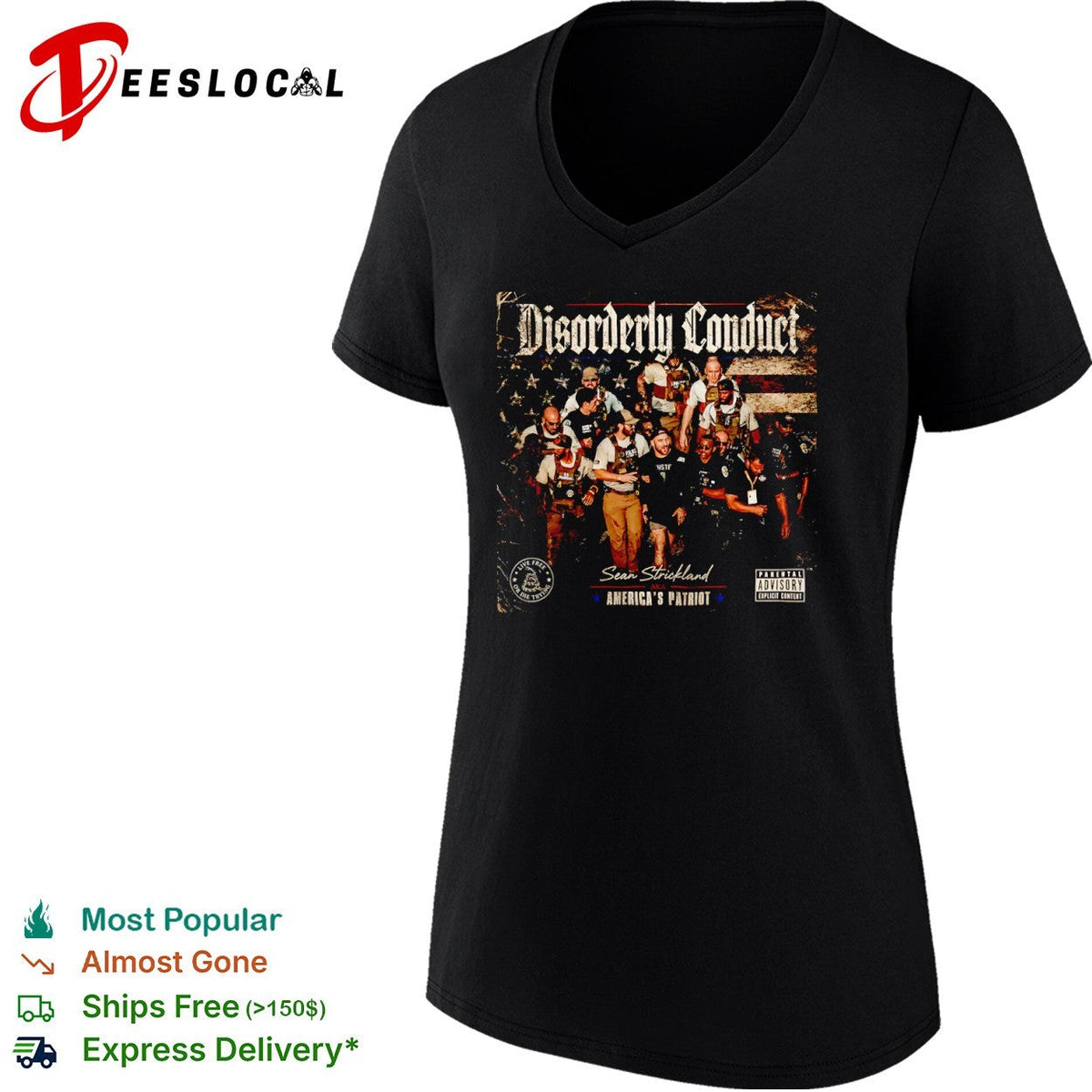 Sean Strickland Disorderly Conduct America’s Patriot Live Free or Die Trying shirt Unisex