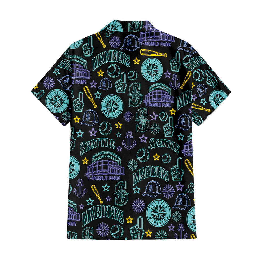 Seattle Mariners Neon Nights Hawaiian Shirt Unisex