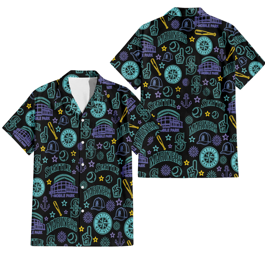 Seattle Mariners Neon Nights Hawaiian Shirt Unisex