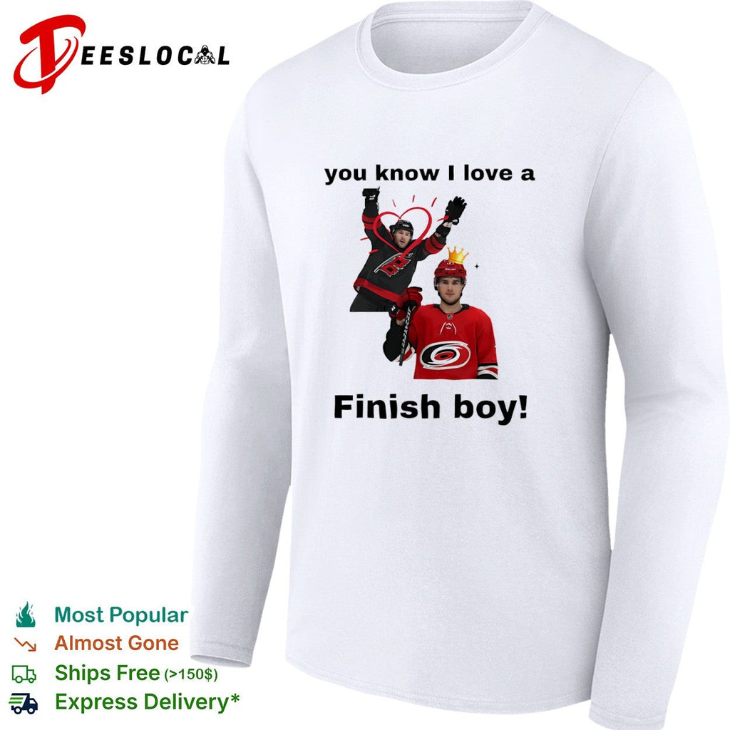 Sebastian Aho Carolina Hurricanes NHL you know I love a Finish boy shirt Unisex