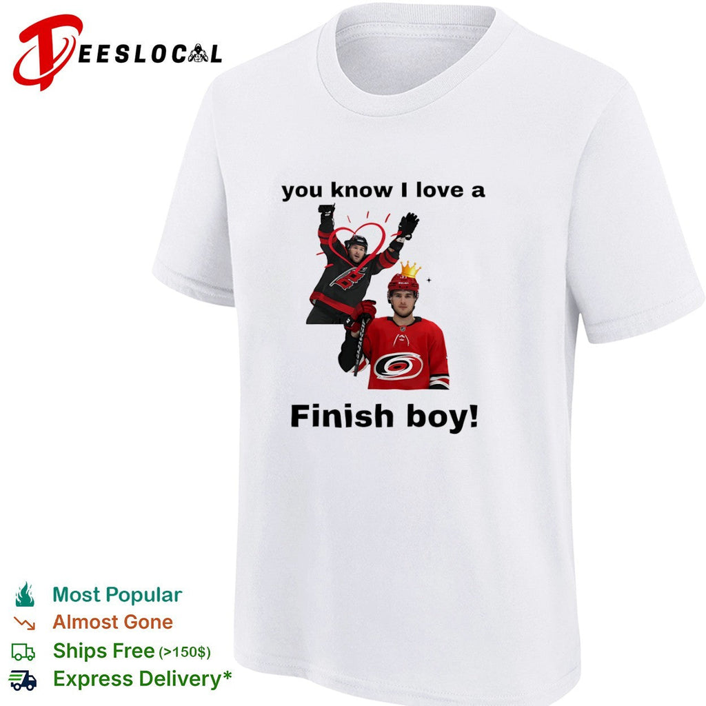 Sebastian Aho Carolina Hurricanes NHL you know I love a Finish boy shirt Unisex