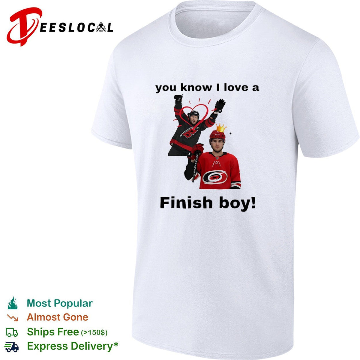 Sebastian Aho Carolina Hurricanes NHL you know I love a Finish boy shirt Unisex