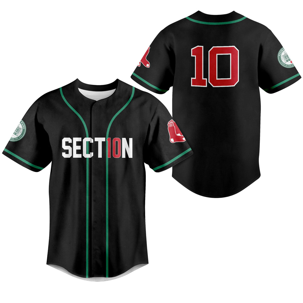 Section 10 Red Sox Baseball Jersey Unisex