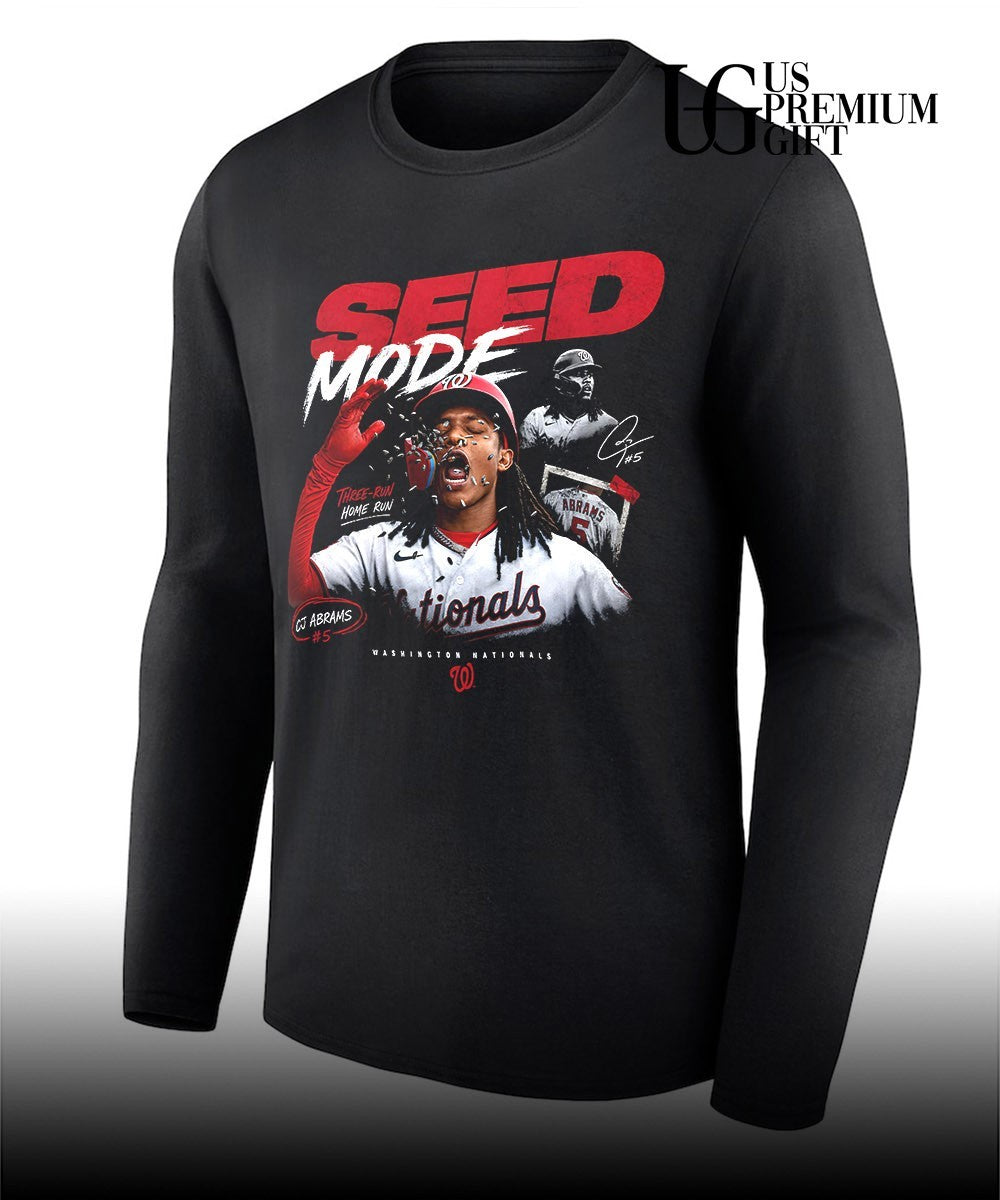 Seed Mode CJ Abrams Washington Nationals baseball signature shirt Unisex