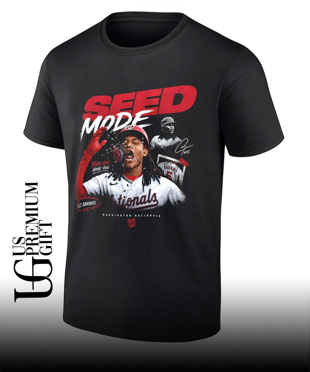Seed Mode CJ Abrams Washington Nationals baseball signature shirt Unisex