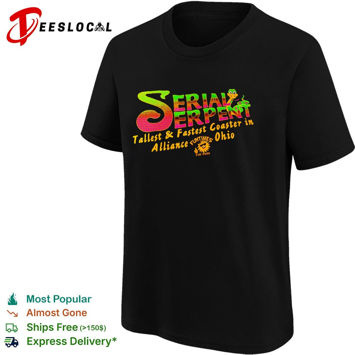 Serial Serpent Tallest and Fastest Coaster in Alliance Ohio Funtimes Fun Park shirt Unisex