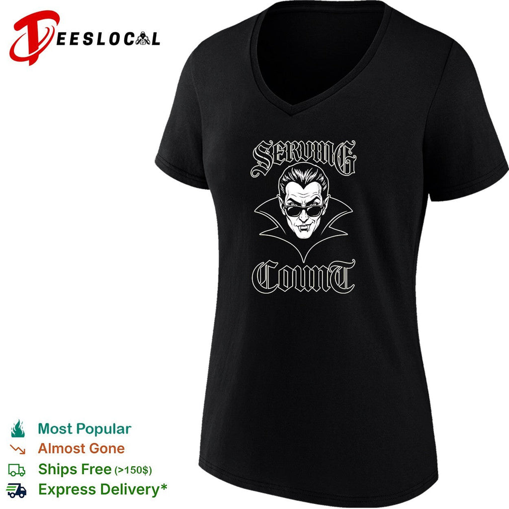 Serving Count vampire dracula cool gothic humor shirt Unisex